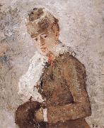 Berthe Morisot The woman wearing the shawl oil painting picture wholesale